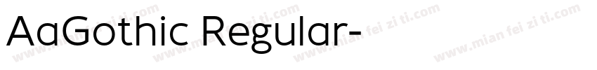 AaGothic Regular字体转换